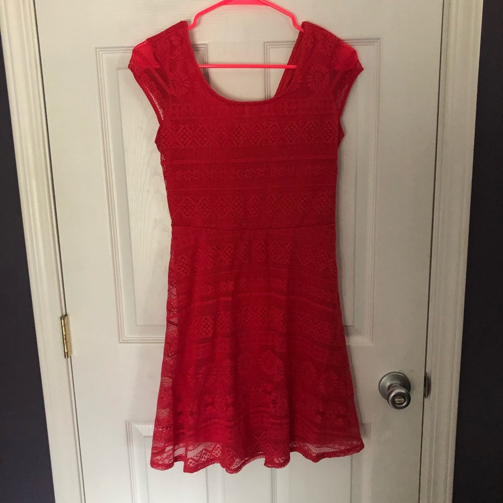Pink dress with keyhole back size small